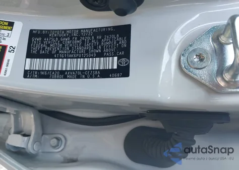 2023 Toyota Camry Se from USA, damaged, VIN 4T1G11AK6PU125049